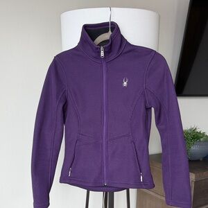 Spyder knit sweater jacket purple size small